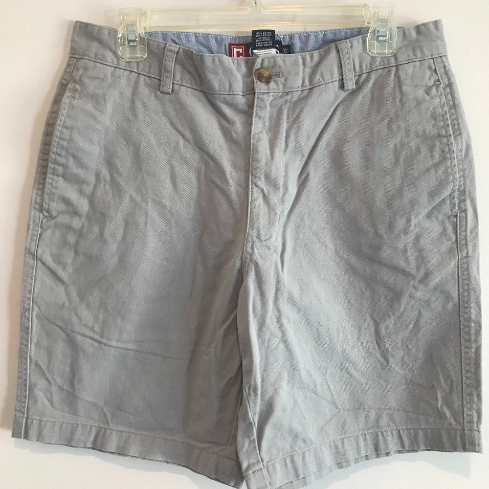 Chaps nickel flat front khaki shorts 32" waist 8.5" inseam